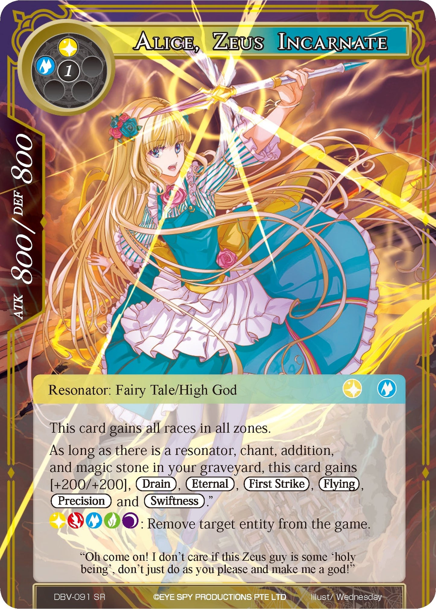 Alice Zeus Incarnate (91) [DBV] - Force of Will Single