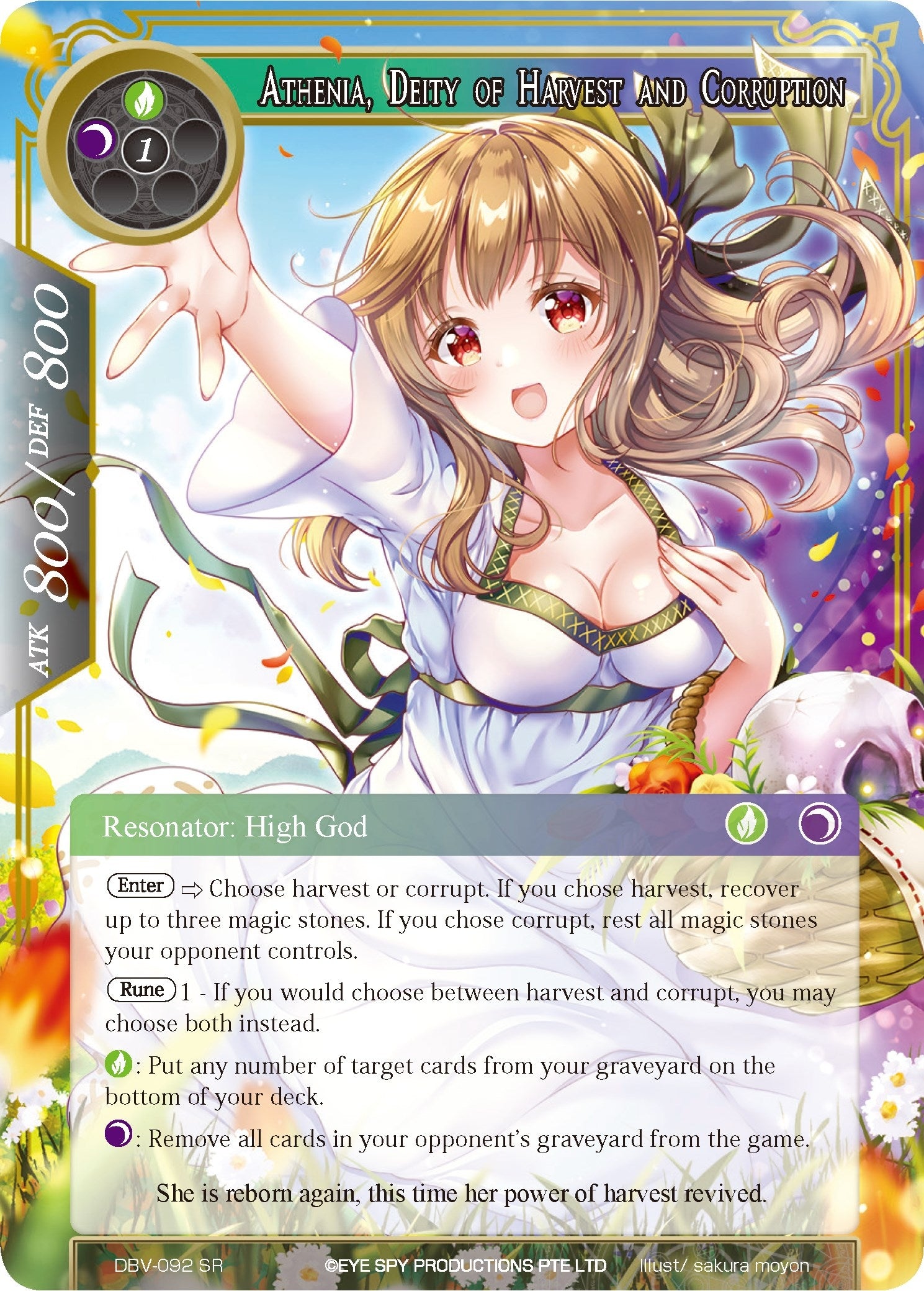 Athenia Deity of Harvest and Corruption (92) [DBV] - Force of Will Single