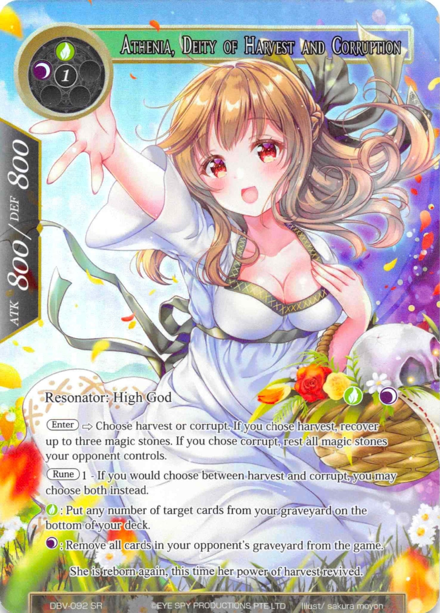 Athenia Deity of Harvest and Corruption (Full Art) (92) [DBV] - Force of Will Single