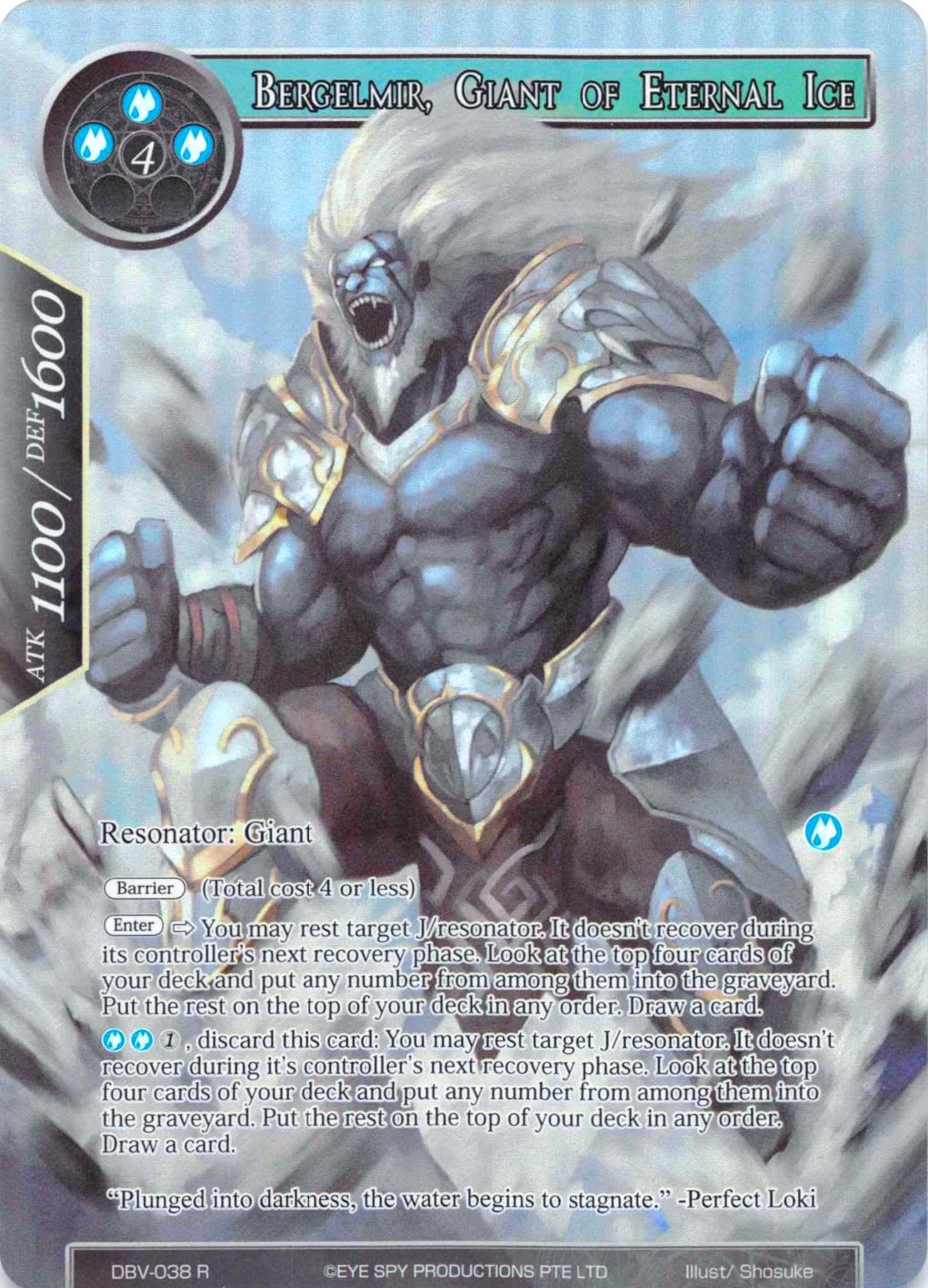 Bergelmir Giant of Eternal Ice (Full Art) (38) [DBV] - Force of Will Single