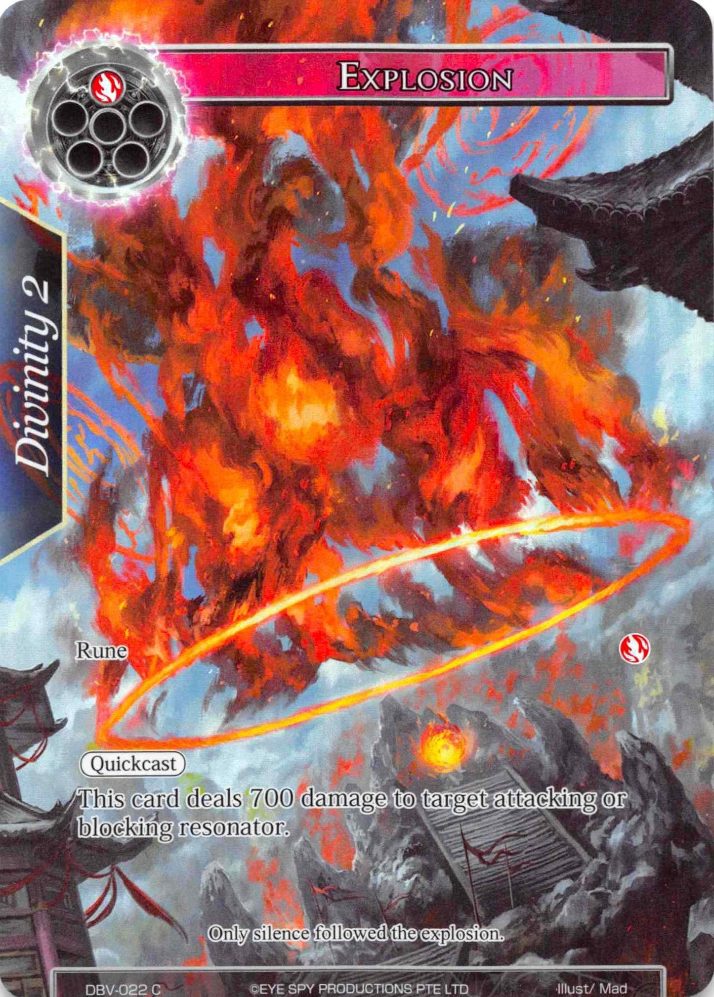 Explosion (Full Art) (22) [DBV] - Force of Will Single