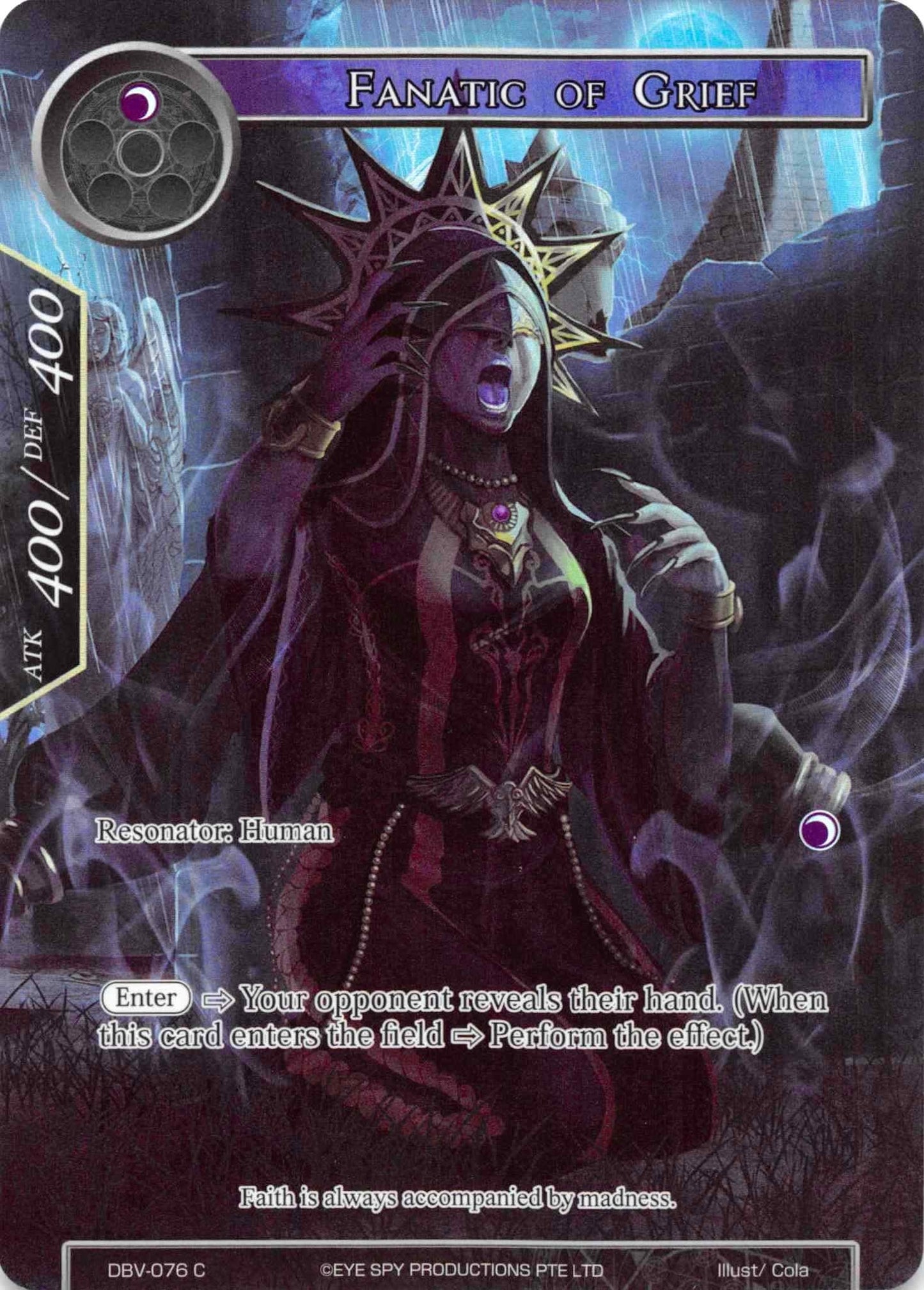 Fanatic of Grief (Full Art) (76) [DBV] - Force of Will Single