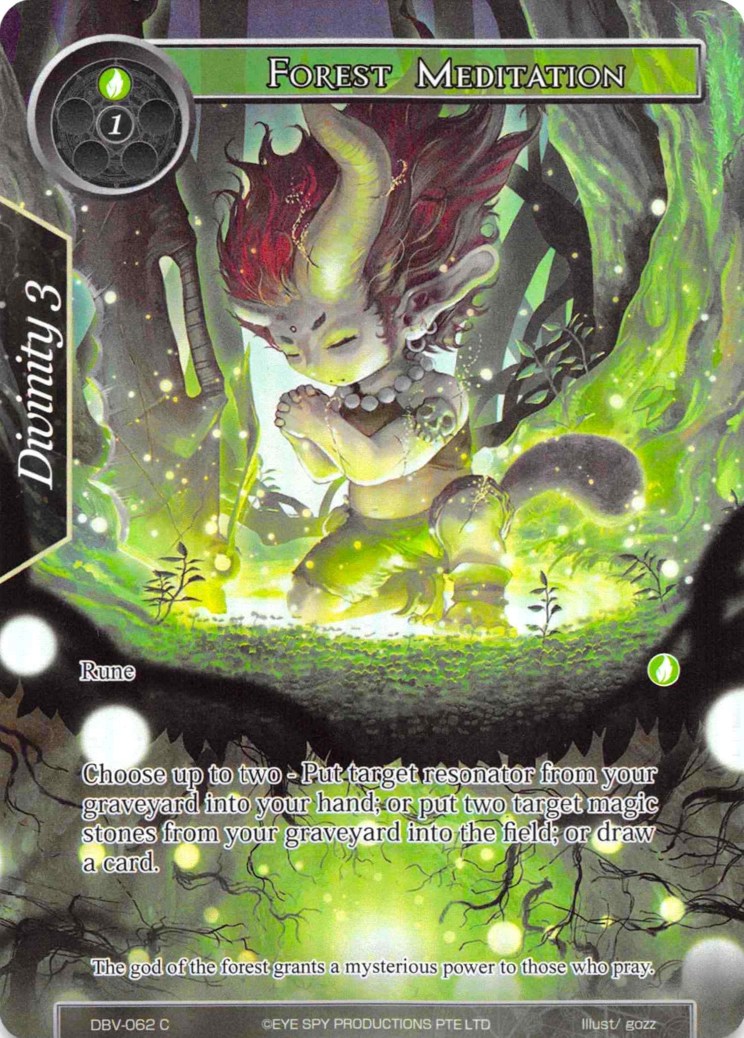 Forest Meditation (Full Art) (62) [DBV] - Force of Will Single