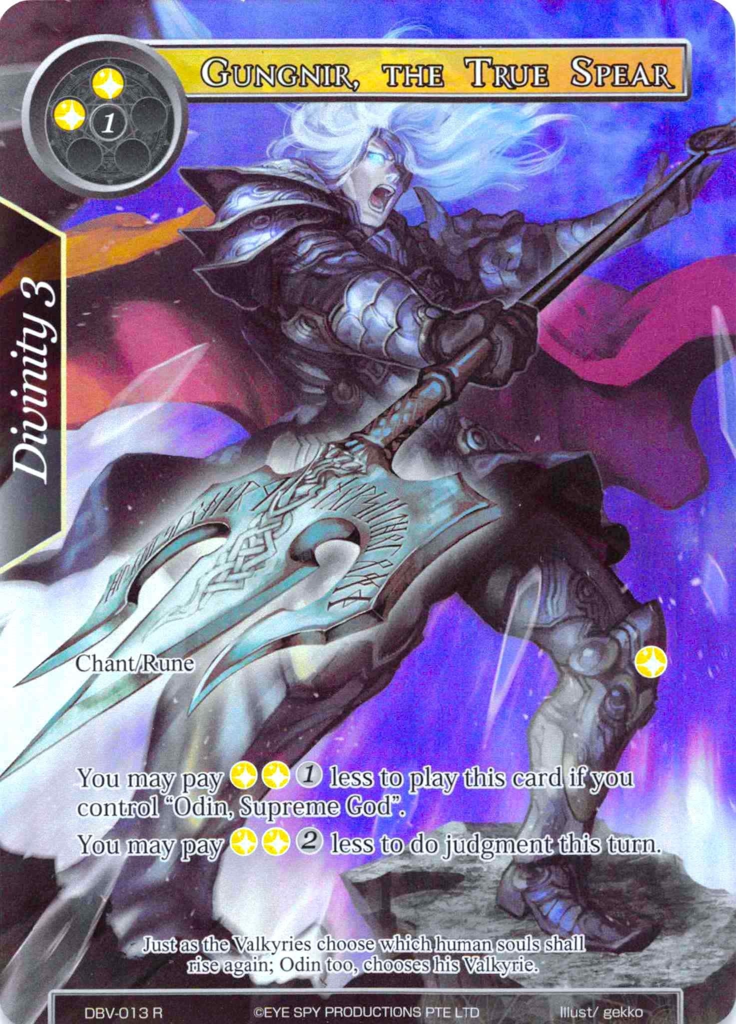 Gungnir the True Spear (Full Art) (13) [DBV] - Force of Will Single