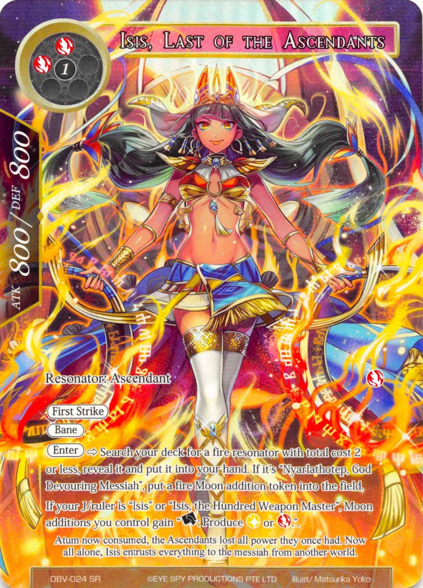 Isis Last of the Ascendants (Full Art) (24) [DBV] - Force of Will Single