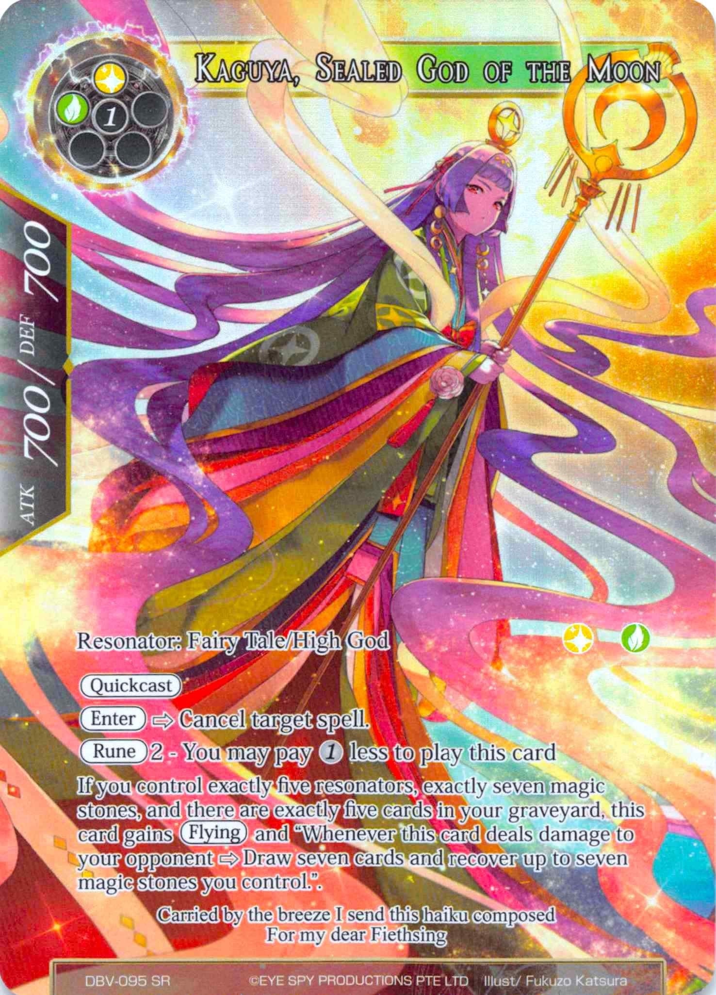 Kaguya Sealed God of the Moon (Full Art) (95) [DBV] - Force of Will Single