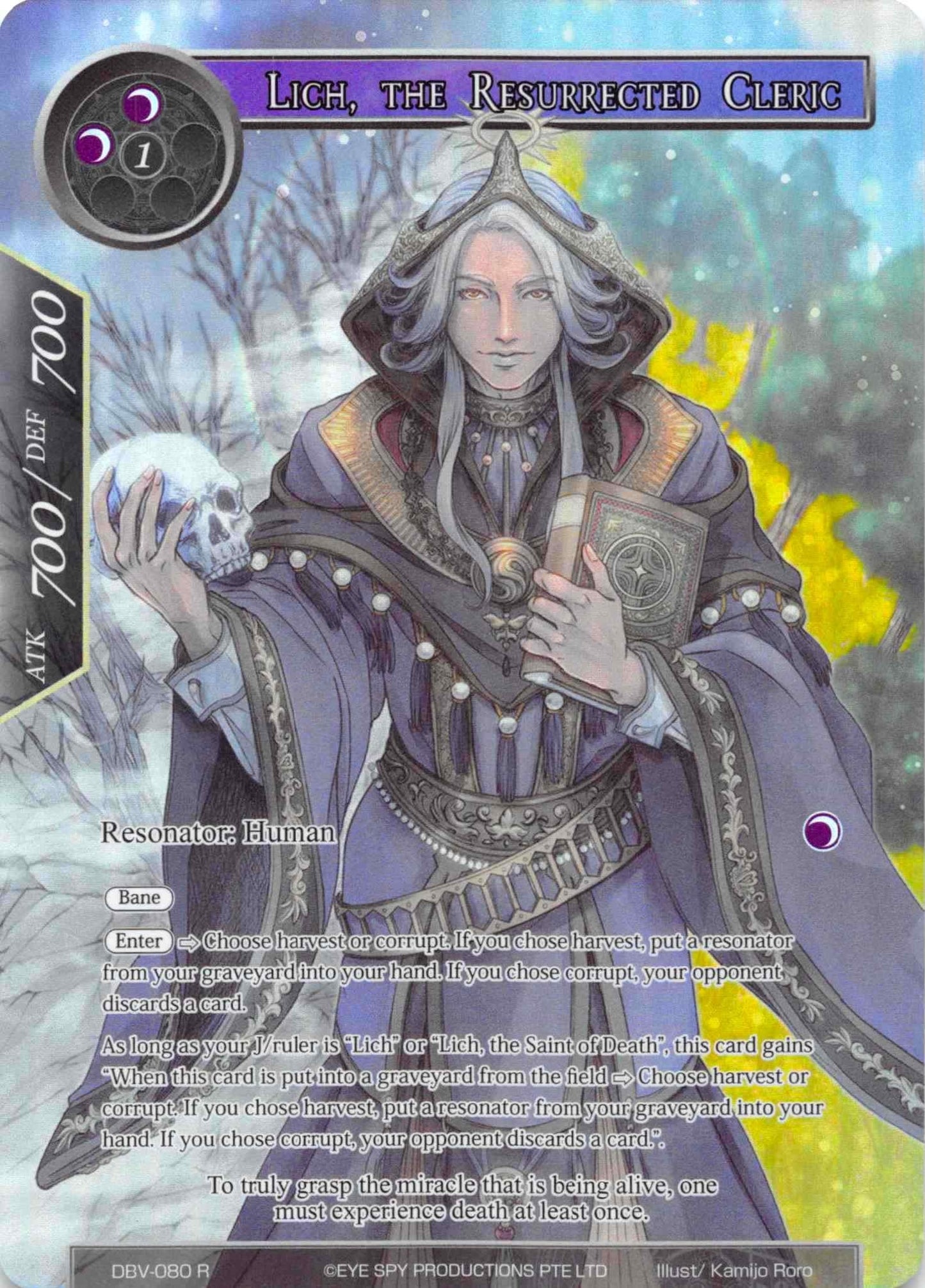Lich the Resurrected Cleric (Full Art) (80) [DBV] - Force of Will Single