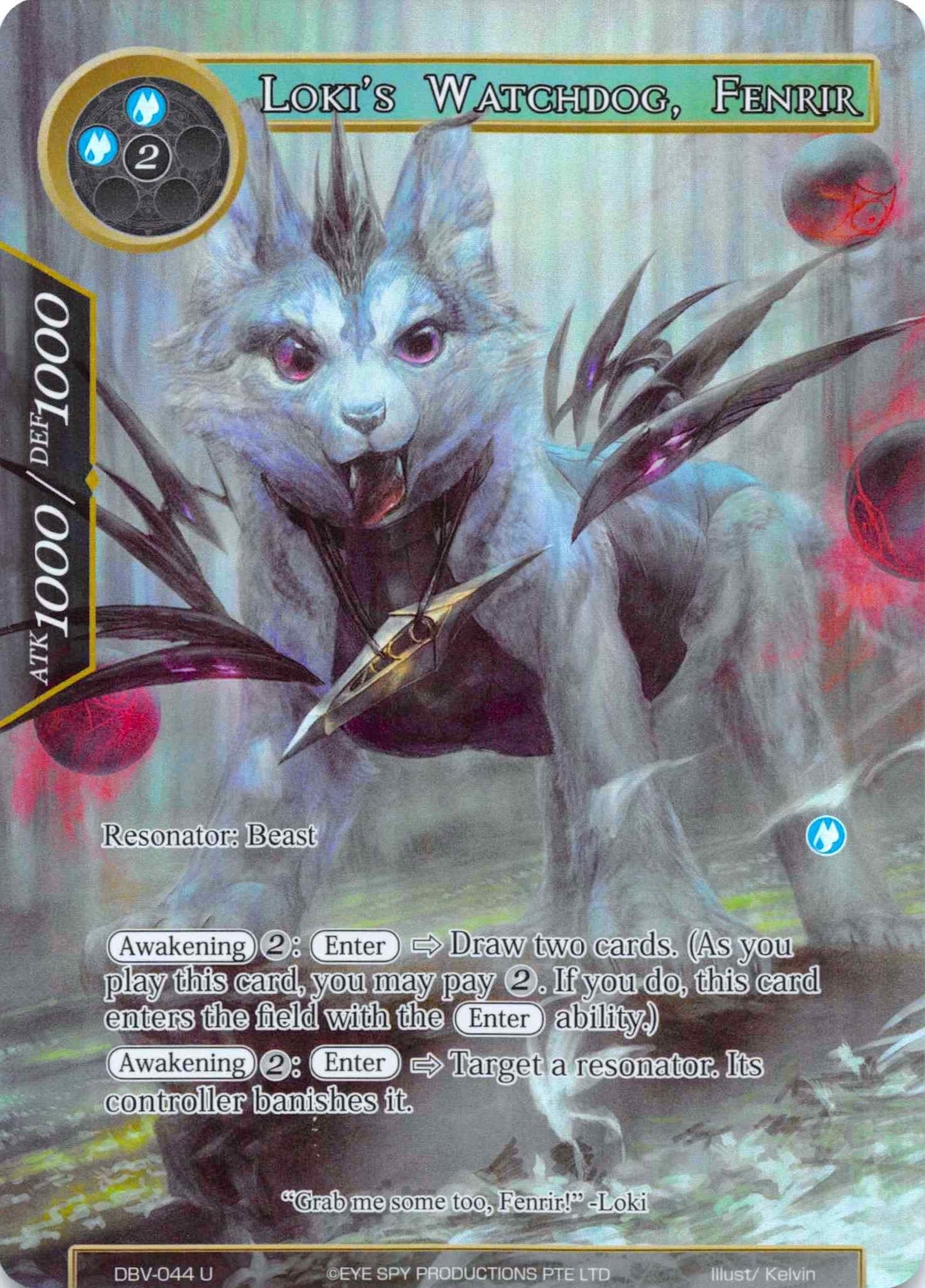 Loki’s Watchdog Fenrir (Full Art) (44) [DBV] - Force of Will Single
