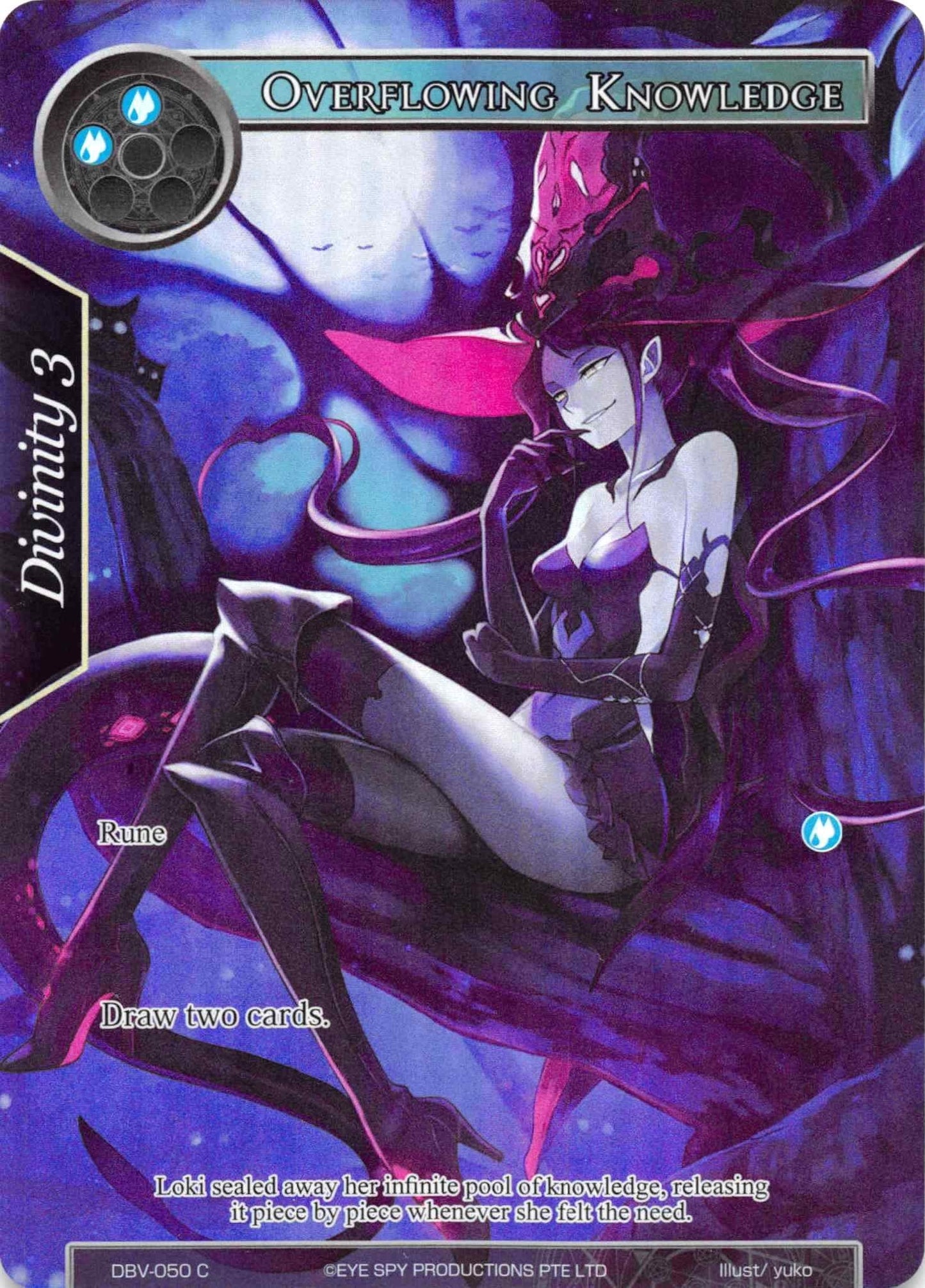 Overflowing Knowledge (Full Art) (50) [DBV] - Force of Will Single