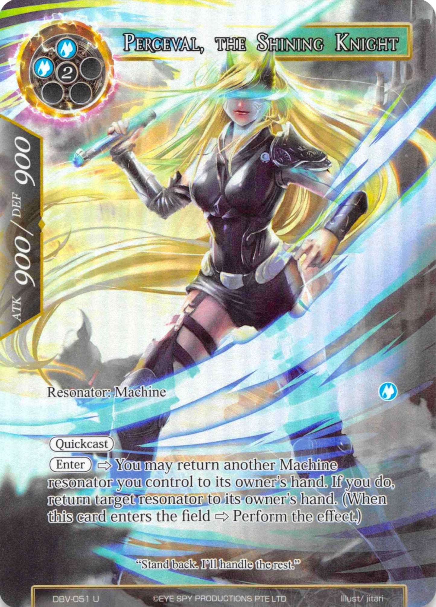 Perceval the Shining Knight (Full Art) (51) [DBV] - Force of Will Single