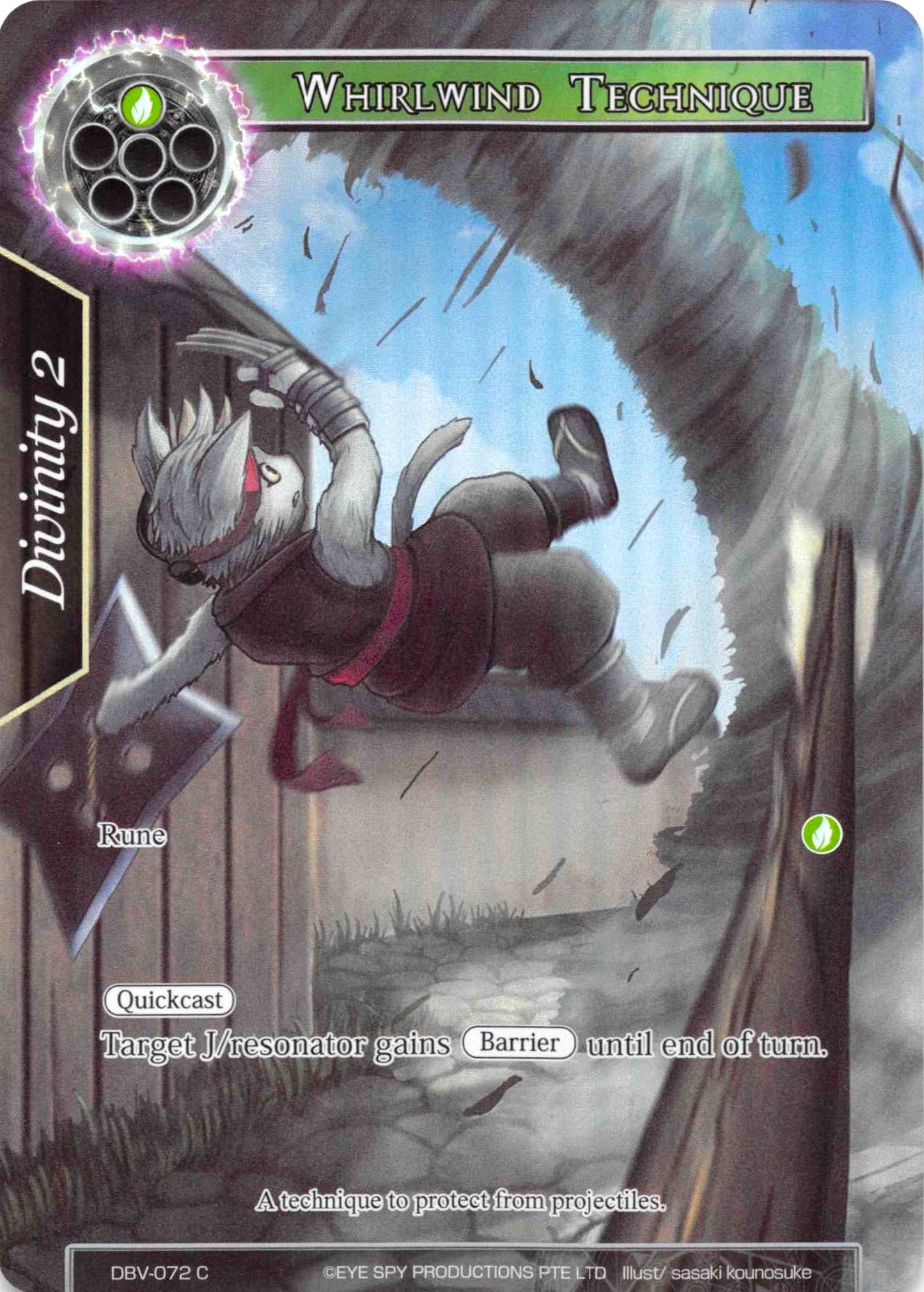 Whirlwind Technique (Full Art) (72) [DBV] - Force of Will Single