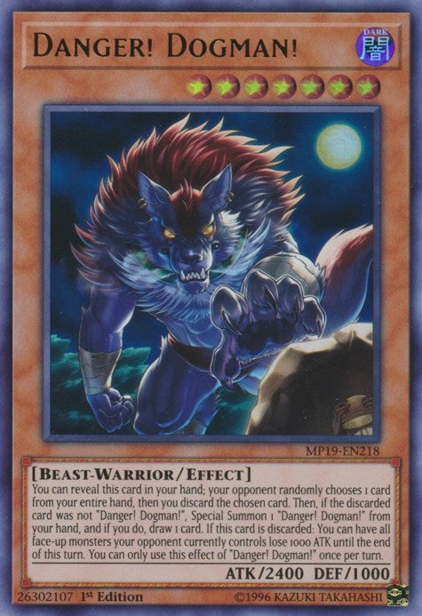 Danger! Dogman! (19218) (MP19) - YuGiOh Single