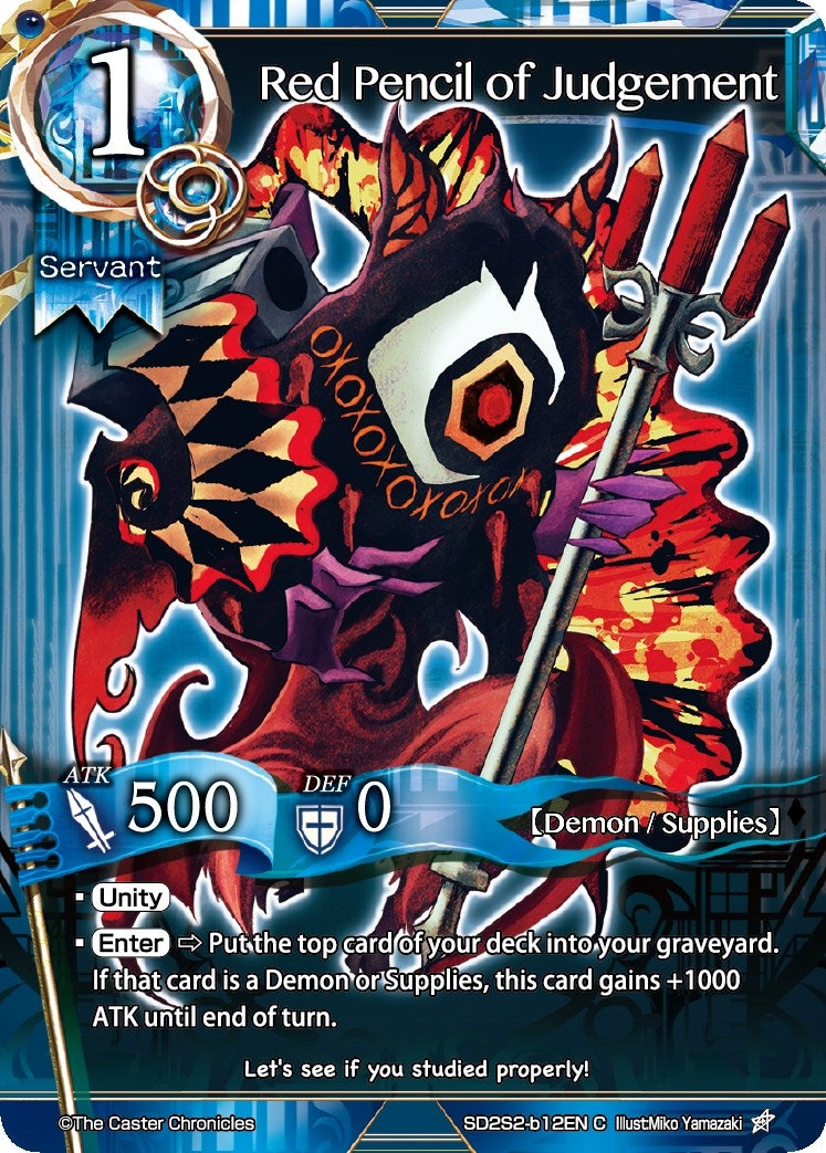 Red Pencil of Judgement (2212) [SD2S2] - The Caster Chronicles Single
