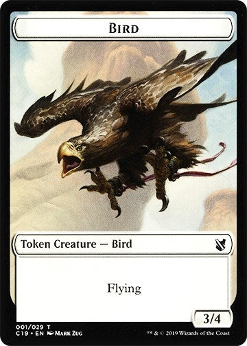 Bird (001) // Sculpture Double-sided Token (0) [C19] - MTG Single