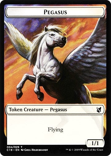 Pegasus // Human Double-sided Token (0) [C19] - MTG Single