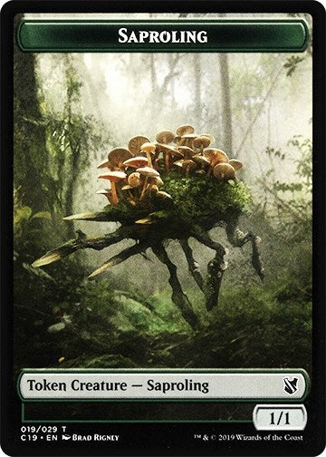 Saproling // Manifest Double-sided Token (0) [C19] - MTG Single