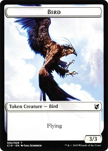 Bird (002) // Sculpture Double-sided Token (0) [C19] - MTG Single