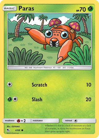 Image for Paras (4/68) (Hidden Fates) - Pokemon