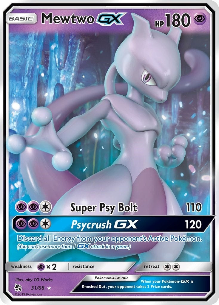Image for Mewtwo GX (31/68) (Hidden Fates) - Pokemon