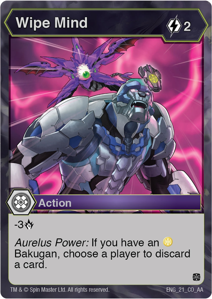 Wipe Mind (21) [AA] - Bakugan TCG Single