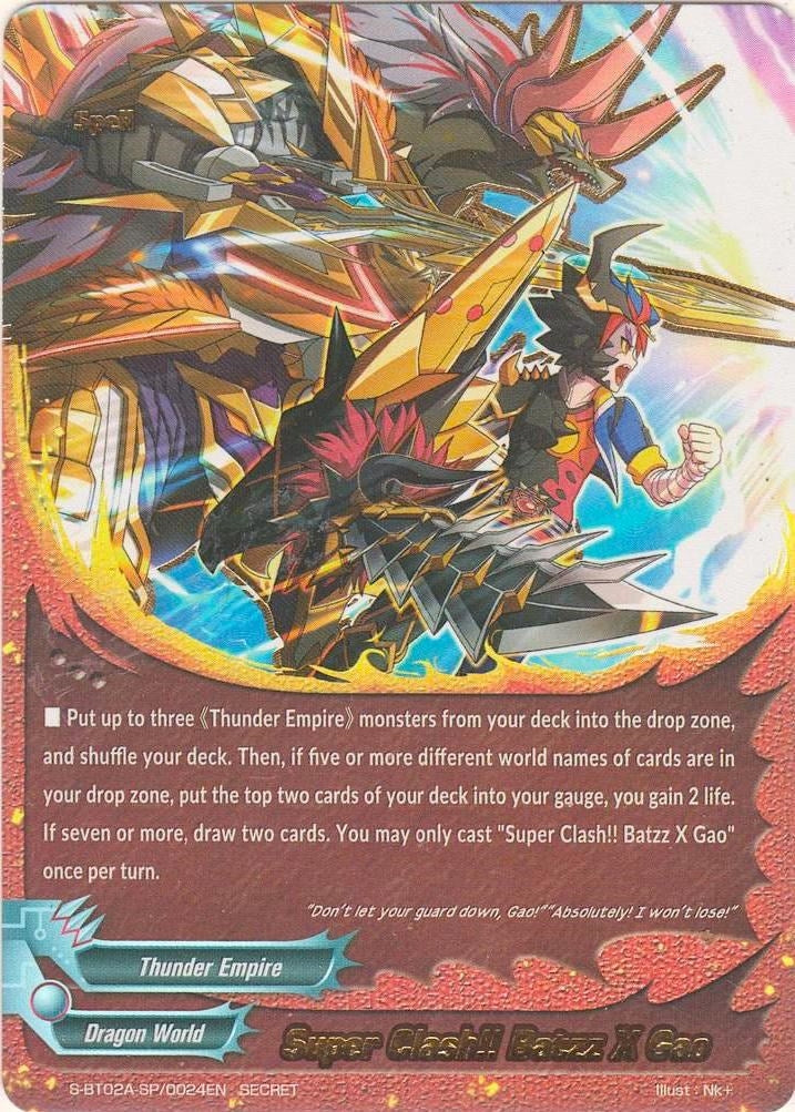 Super Clash!! Batzz X Gao (20024) [S-BT02A] - Future Card BuddyFight Single
