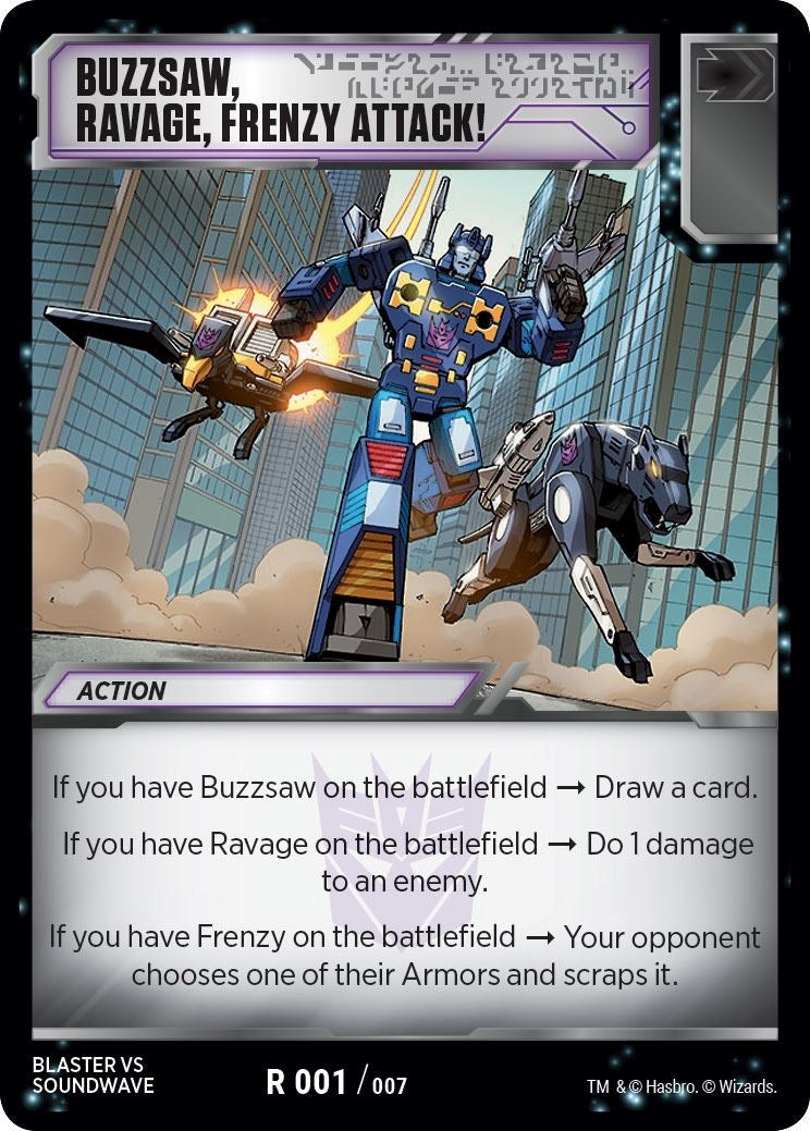 Buzzsaw Ravage Frenzy Attack! (1) [BvS] - Transformers TCG Single