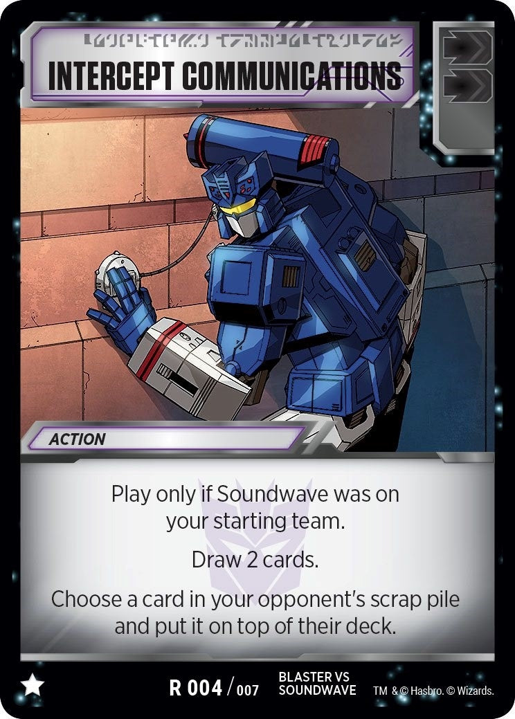 Intercept Communications (4) [BvS] - Transformers TCG Single