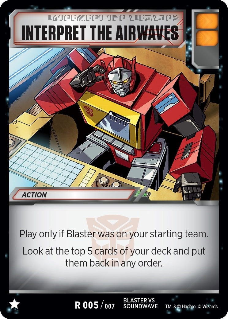Interpret The Airwaves (5) [BvS] - Transformers TCG Single