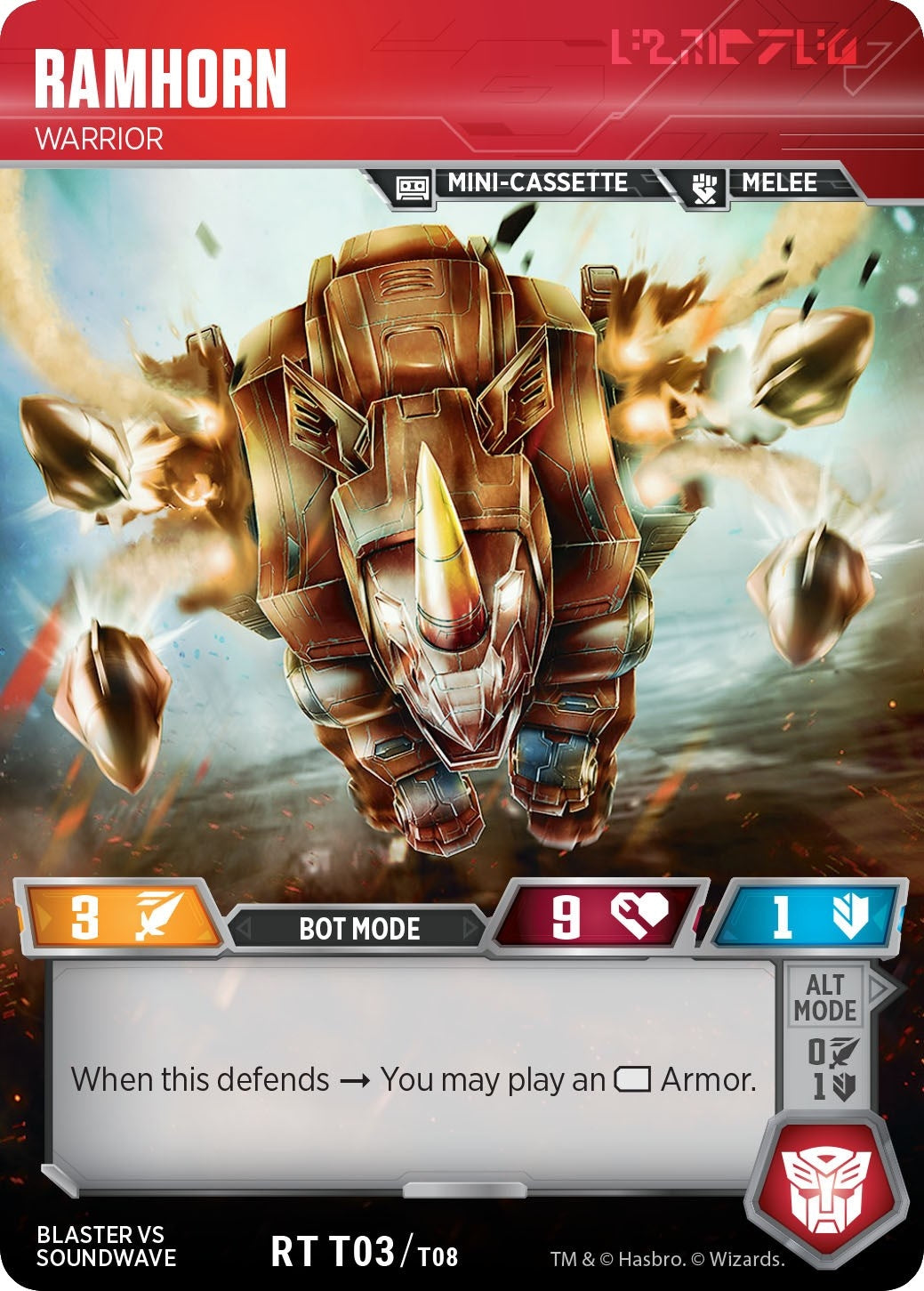 Ramhorn - Warrior (308) [BvS] - Transformers TCG Single