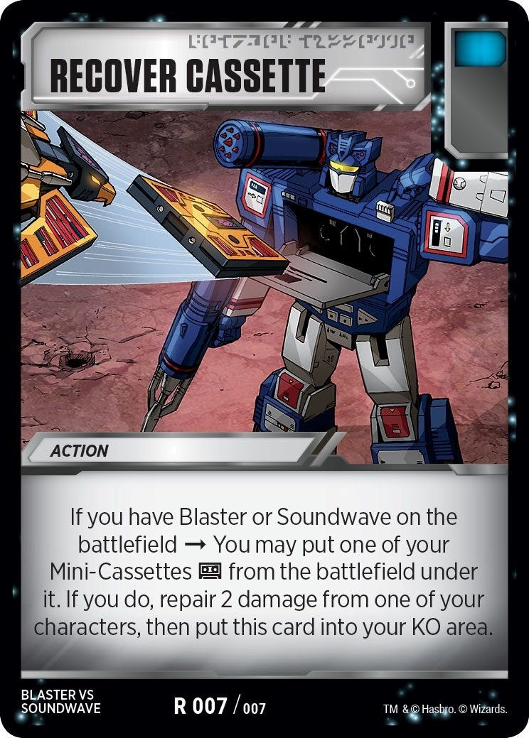 Recover Cassette (7) [BvS] - Transformers TCG Single