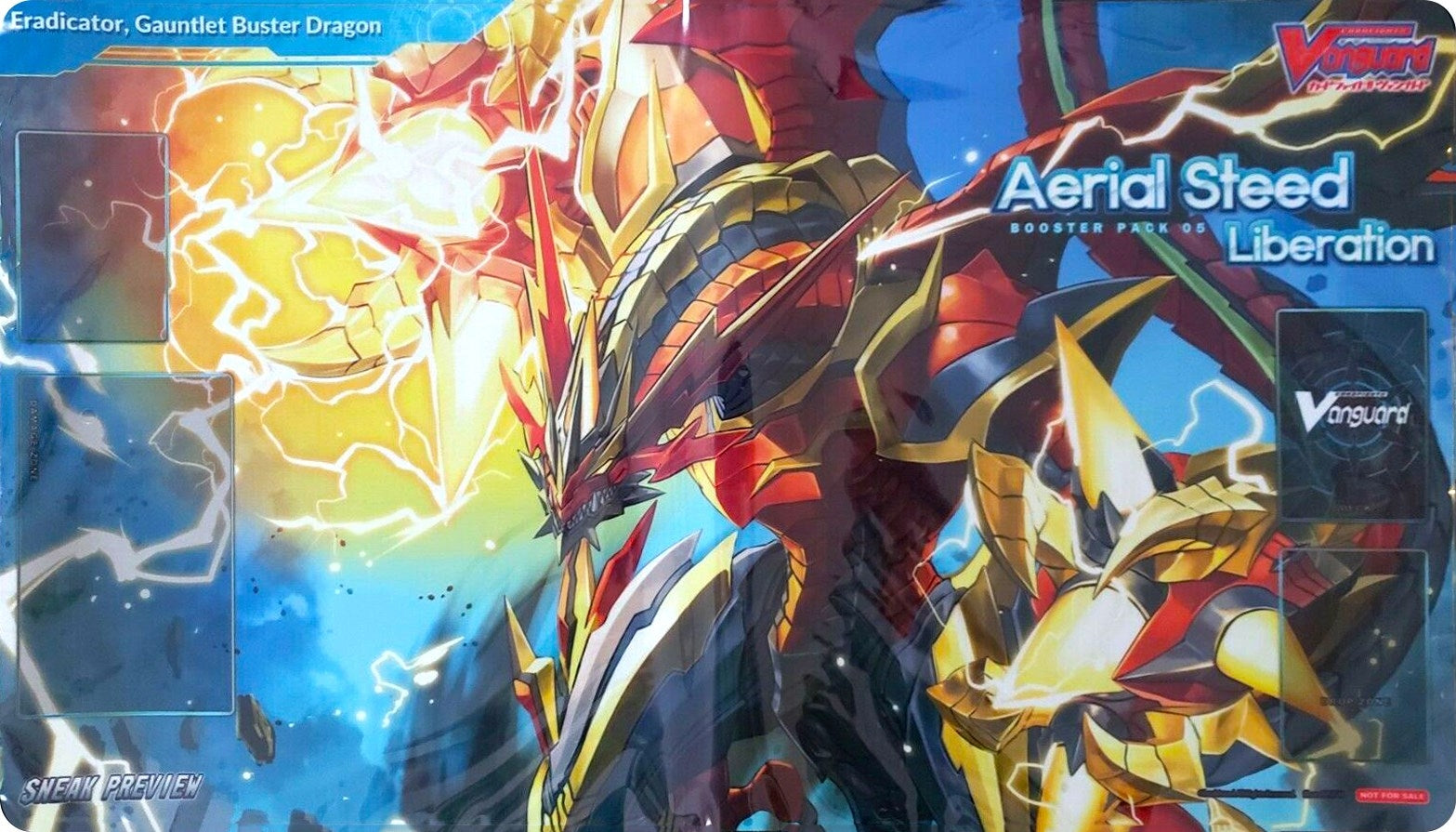 Cardfight!! Vanguard Sneak Preview Playmat: Aerial Steed Liberation - Eradicator Gauntlet Buster Dragon - Playmats
