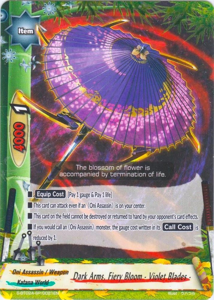 Dark Arms Fiery Bloom - Violet Blades (20021) [S-BT02A] - Future Card BuddyFight Single
