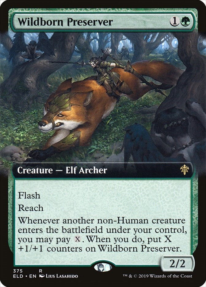 Wildborn Preserver (Extended Art) (375) [ELD] - MTG Single