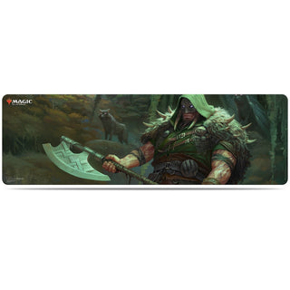Throne of Eldraine Garruk Cursed Huntsman Table Playmat for Magic (8ft) - Playmats Sealed