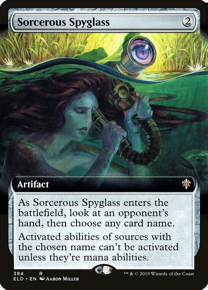 Sorcerous Spyglass (Extended Art) (384) [ELD] - MTG Single
