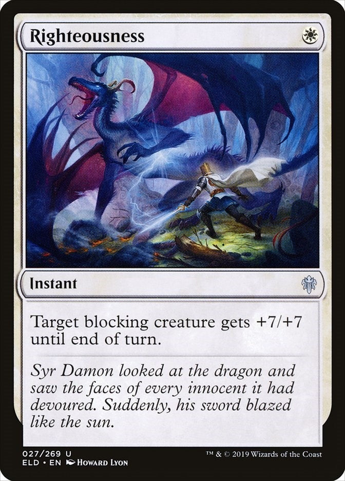 Righteousness (27) [ELD] - MTG Single