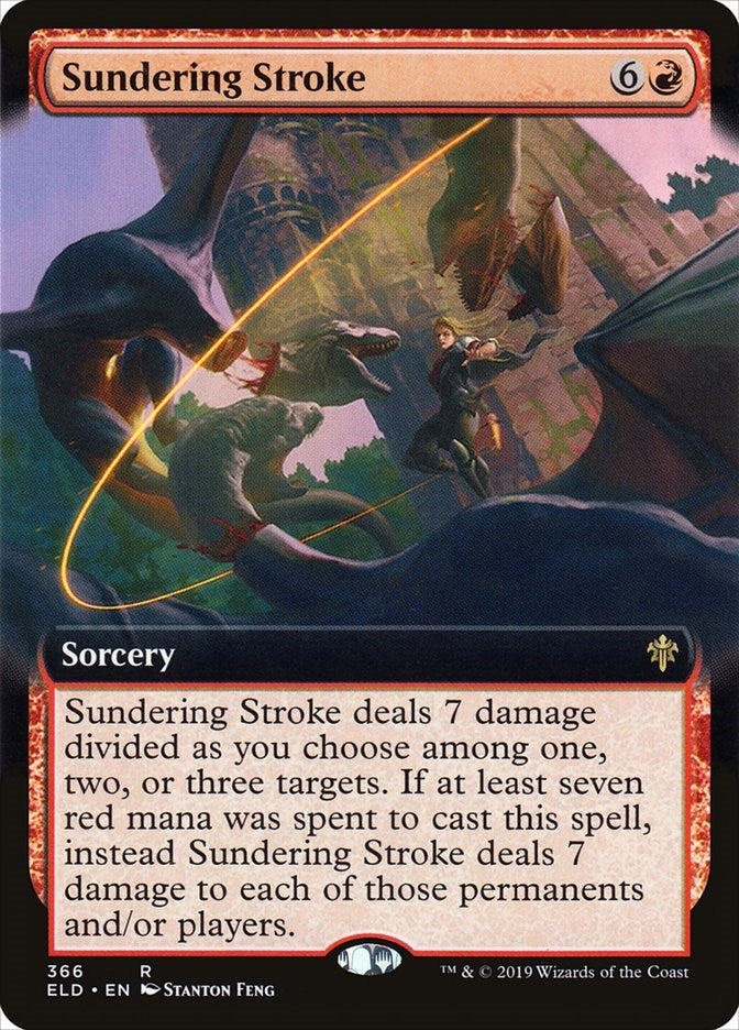 Sundering Stroke (Extended Art) (366) [ELD] - MTG Single