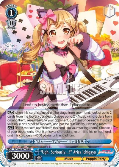 ’Ugh Seriously...?’ Arisa Ichigaya (63084) [BD/W63] - Weiss Schwarz Single