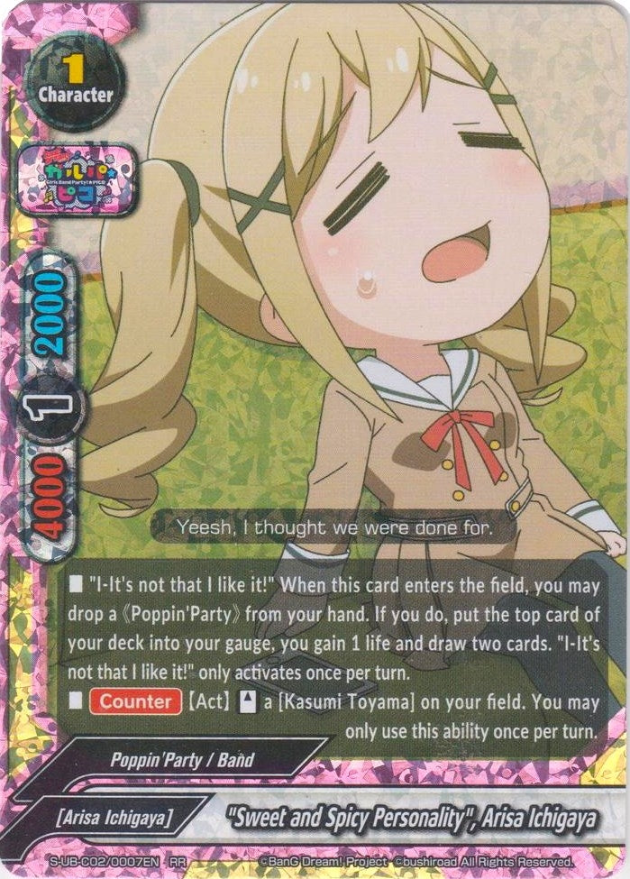 ’Sweet and Spicy Personality’ Arisa Ichigaya (20007) [S-UB-C02] - Future Card BuddyFight Single