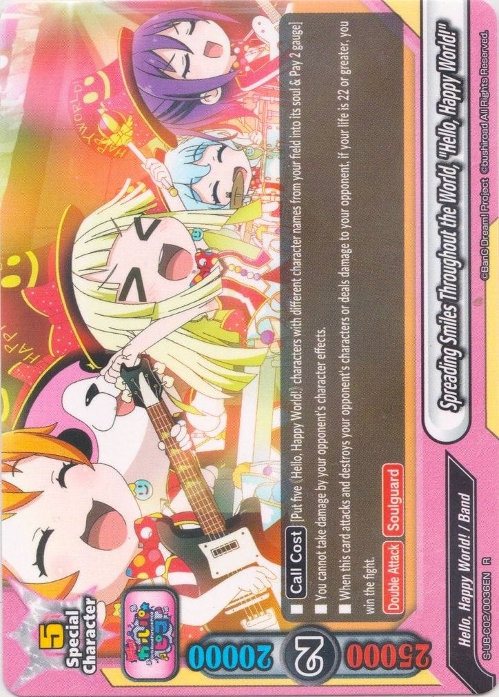 Spreading Smiles Throughout the World ’Hello Happy World!’ (20036) [S-UB-C02] - Future Card BuddyFight Single