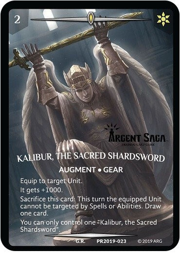Kalibur the Sacred Shardsword (Full Art) (Argent Saga Championship - Stamped) (2019023) [PR] - Argent Saga TCG Single