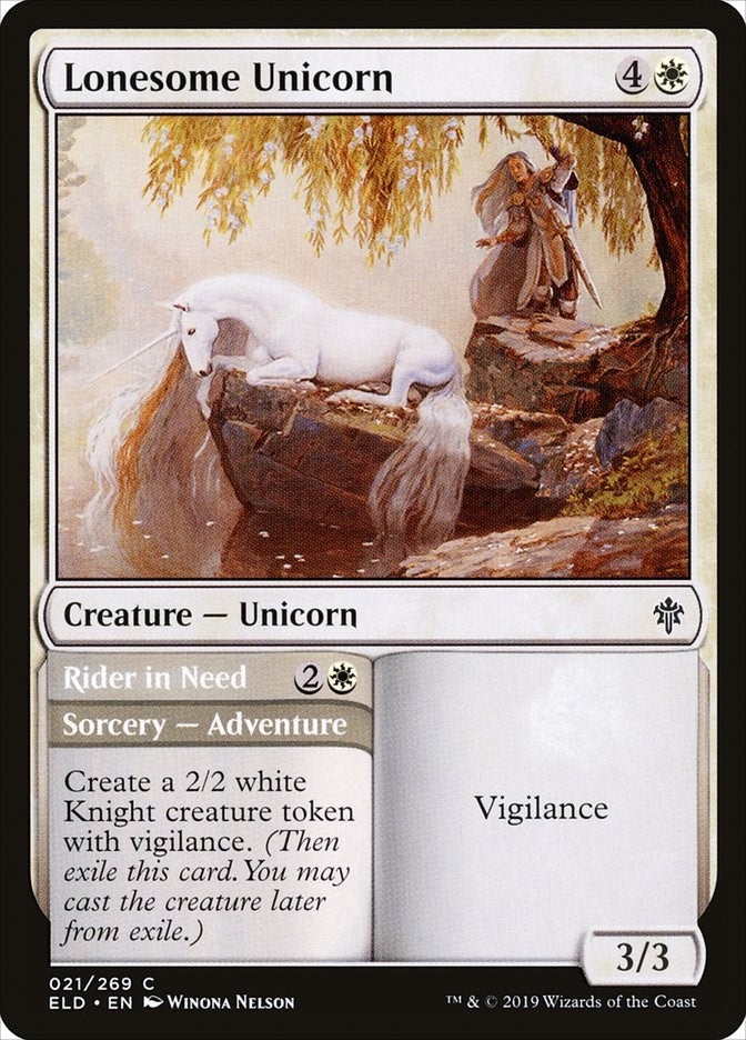 Lonesome Unicorn (21) [ELD] - MTG Single