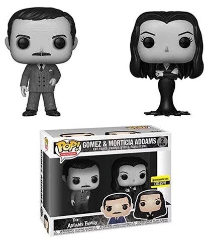 The Addams Family: Gomez and Morticia Addams Black and White 2-Pack [POP!] - Funko Sealed