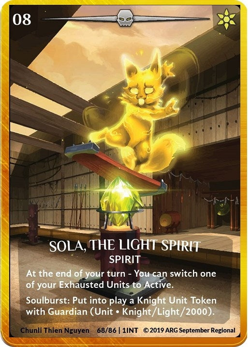 Sola the Light Spirit (Gold Metal) (ARG September 2019 Regional) (68) [PR] - Argent Saga TCG Single