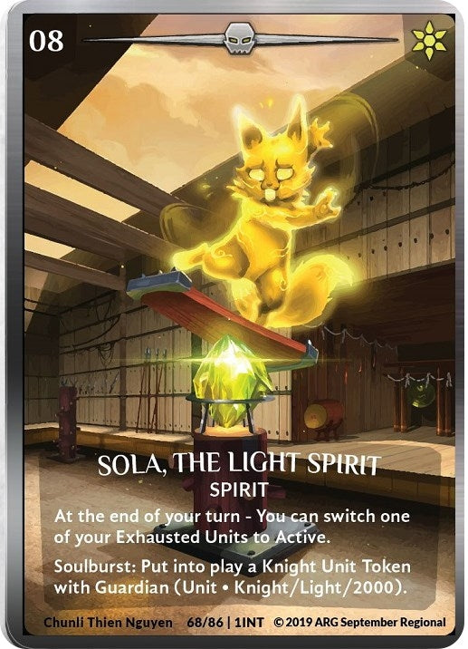 Sola the Light Spirit (Silver Metal) (ARG September 2019 Regional) (68) [PR] - Argent Saga TCG Single