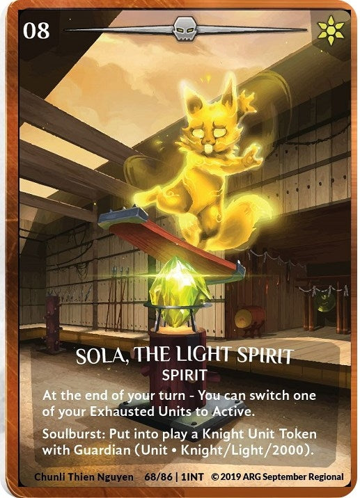 Sola the Light Spirit (Bronze Metal) (ARG September 2019 Regional) (68) [PR] - Argent Saga TCG Single