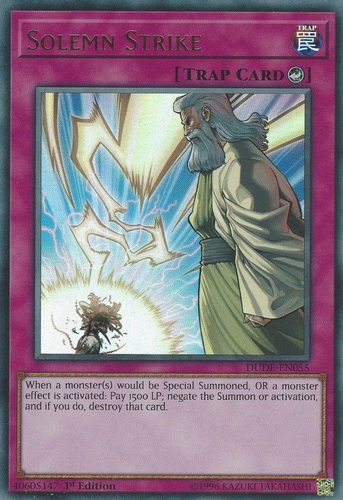 Solemn Strike (55) (DUDE) - YuGiOh Single