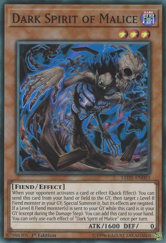 Dark Spirit of Malice (5003) (LED5) - YuGiOh Single