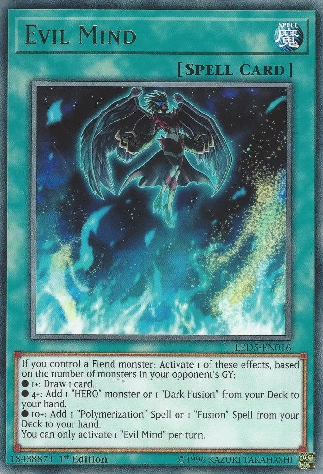 Evil Mind (5016) (LED5) - YuGiOh Single