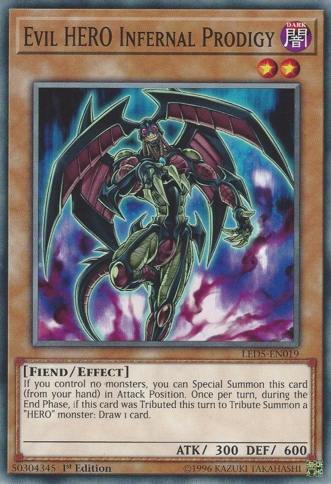 Evil HERO Infernal Prodigy (5019) (LED5) - YuGiOh Single